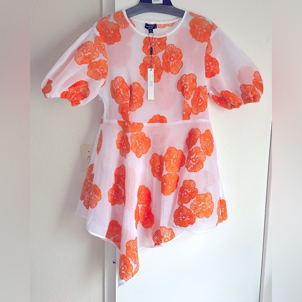 Jerry T Mesh Floral Top, NWT, Size M🔥🔥🔥